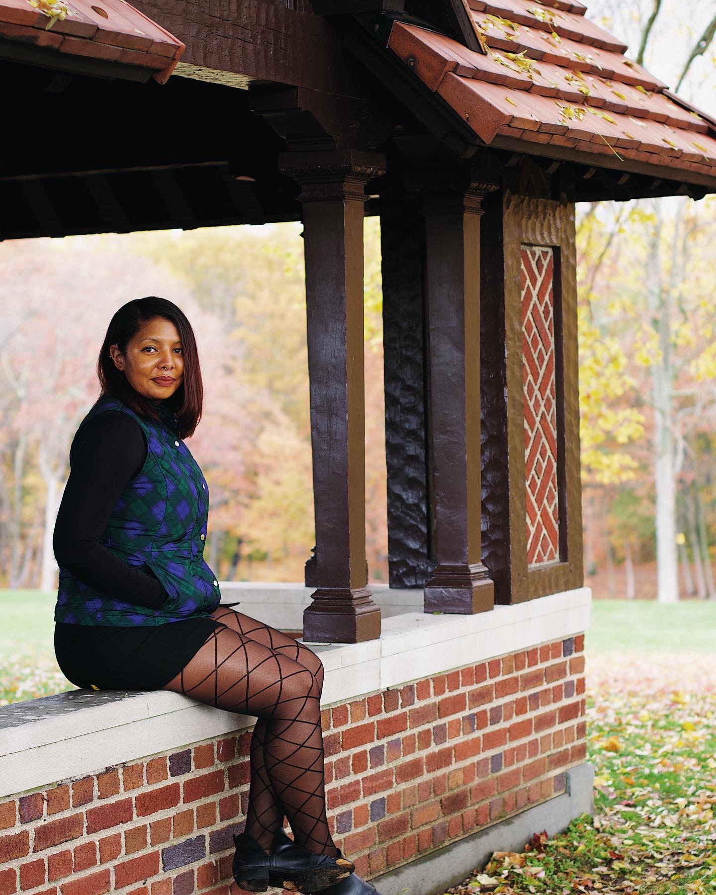 Ashleigh Evans in an autumn setting